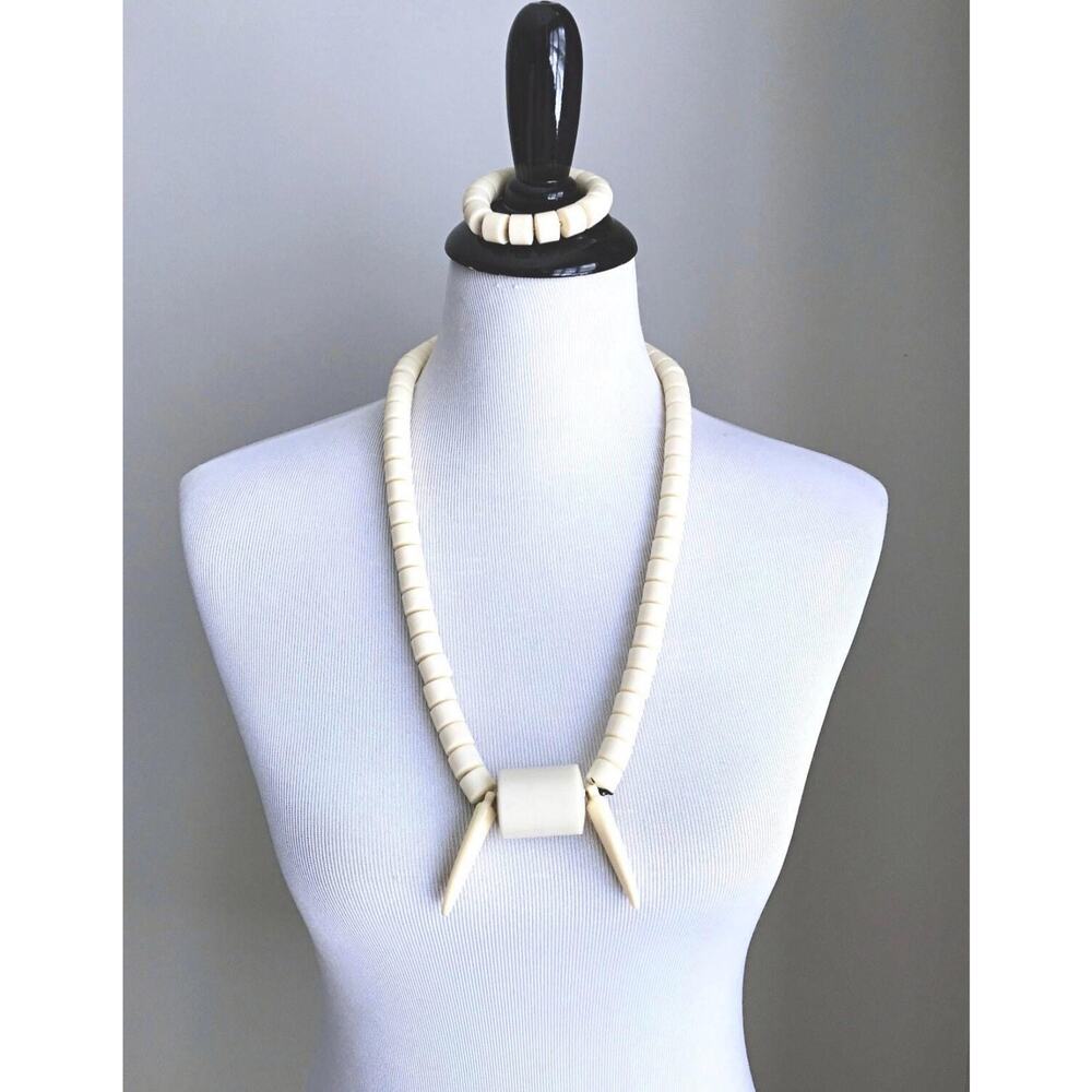 African Nigerian Wedding Igbo white neck Beads and bracelets